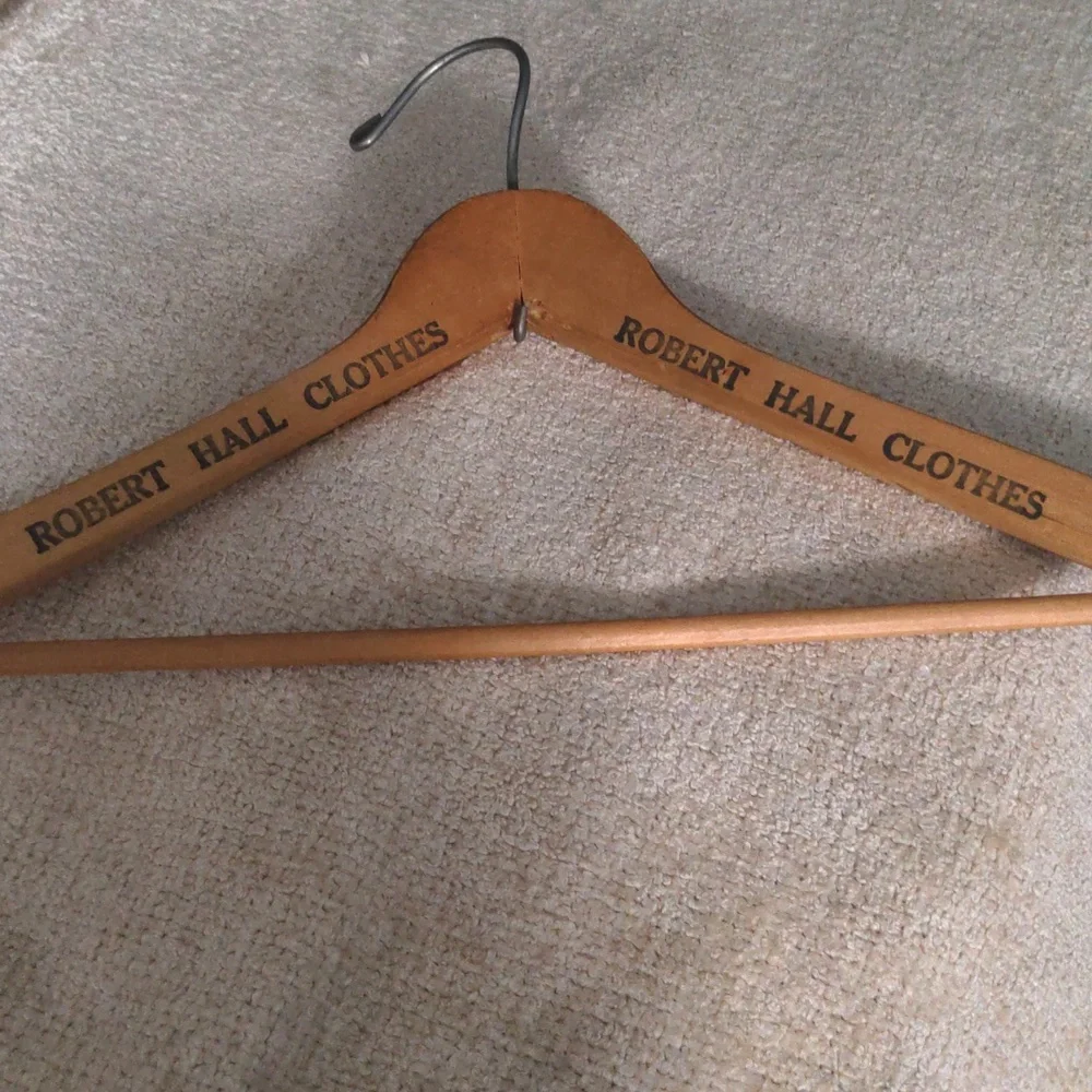 7 Vintage Wooden Hangers, Assorted & 6 Individual Hooks, New
